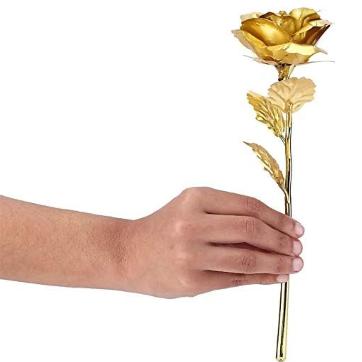 Artificial Golden Rose – 9 Inch Gift for Home - Apkamart