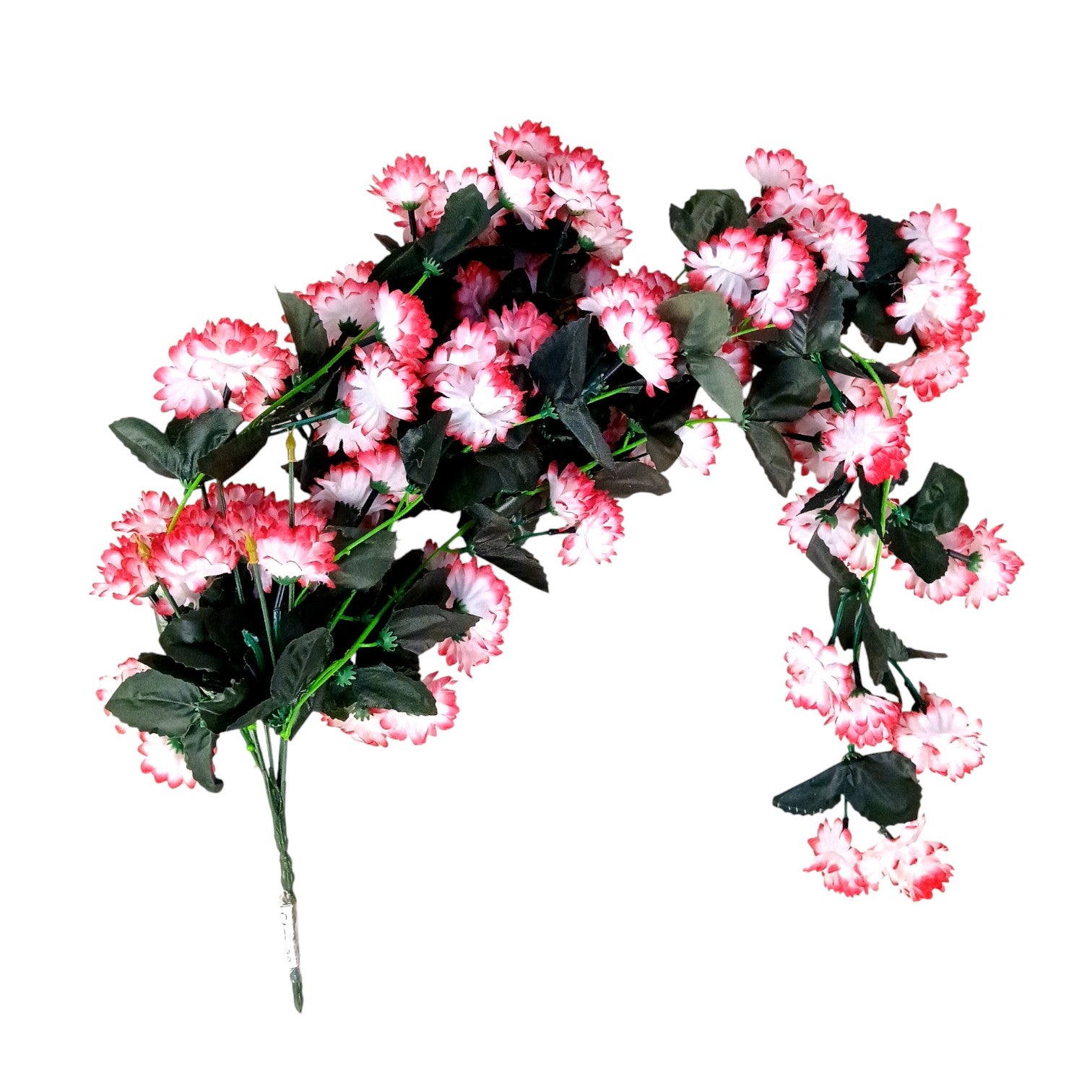 Artificial Hanging Flower Bunch | Faux Vine Flower Arrangement for Balcony, Living Room, Flower Pots & Stands | Artificial Leaf & Flower Bunch for Home Decor - 30 Inch - Apkamart #Color_Pink