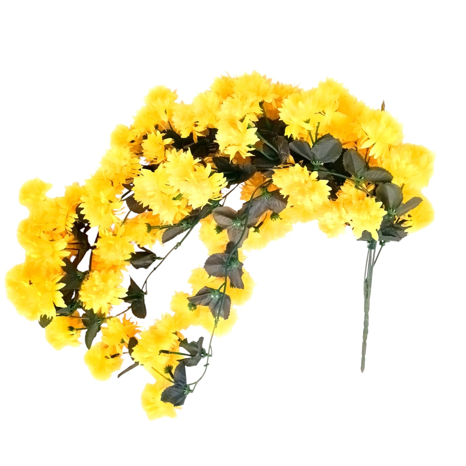 Artificial Hanging Flower for Home Decor | Decorative Wall Hanging | Balcony Garden Indoor Outdoor Decorative Hanging Plant for Living Room Bedroom Office - 37 Inch - Apkamart #Color_Yellow