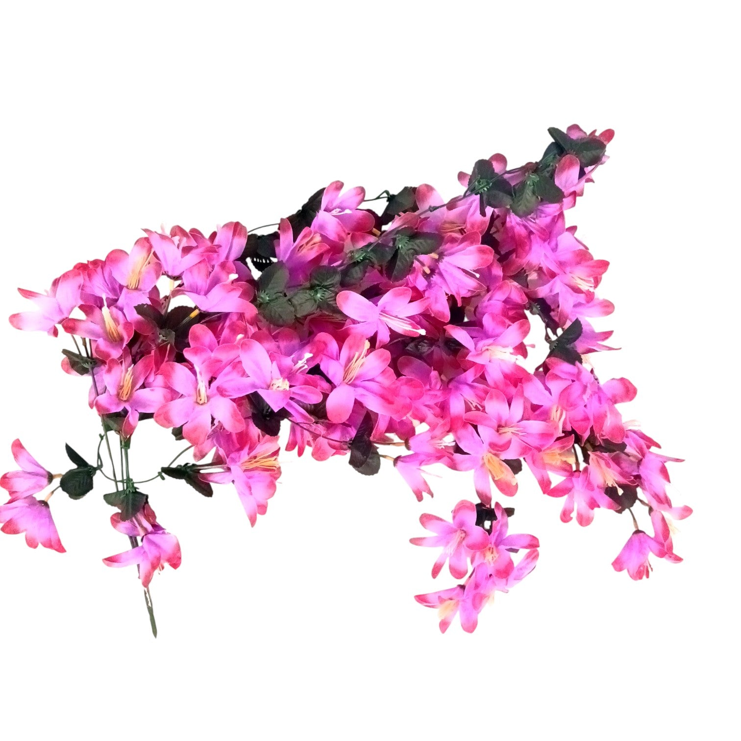 Artificial Hanging Flower for Home Decor | Realistic Hanging Flower | Decorative Wall Hanging Floral Bunch for Festive Decor, Home Decor, Balcony, Living Room - 34 Inch - Apkamart #Color_Pink