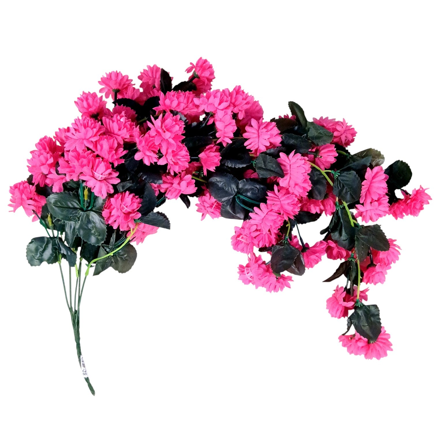 Hanging Bunch of Flowers | Faux Flower Vine with Leaves | Decorative Artificial Flower for Balcony, Living Room, Home Decor & Festive Diwali Decoration - 30 Inch - Apkamart #Color_Pink