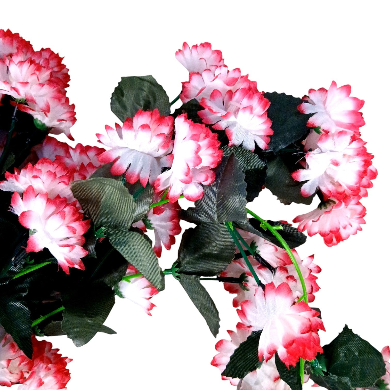 Artificial Hanging Flower Bunch | Faux Vine Flower Arrangement for Balcony, Living Room, Flower Pots & Stands | Artificial Leaf & Flower Bunch for Home Decor - 30 Inch - Apkamart #Color_Pink