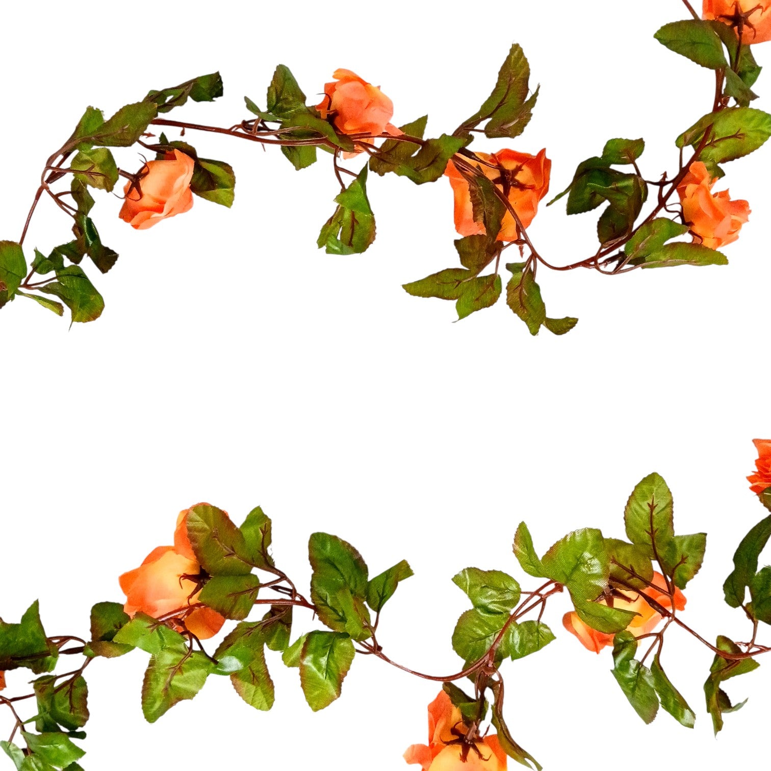 Hanging Artificial Flower Bunch for Home & Balcony | Faux Vine Flower for Wall, Pots & Stands | Decorative Artificial Flowers for Diwali, Festive Decor - 83 Inch - Apkamart #Color_Orange