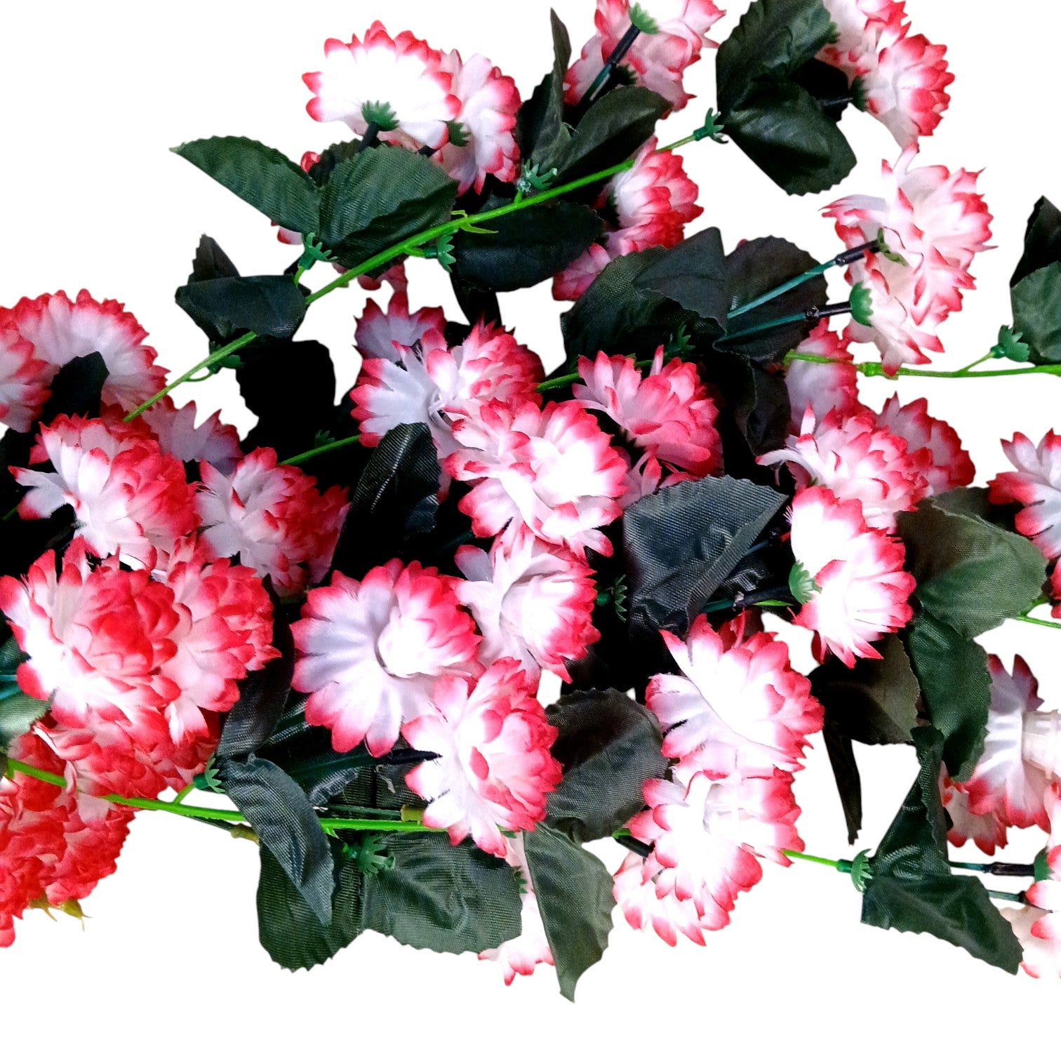 Artificial Hanging Flower Bunch | Faux Vine Flower Arrangement for Balcony, Living Room, Flower Pots & Stands | Artificial Leaf & Flower Bunch for Home Decor - 30 Inch - Apkamart #Color_Pink