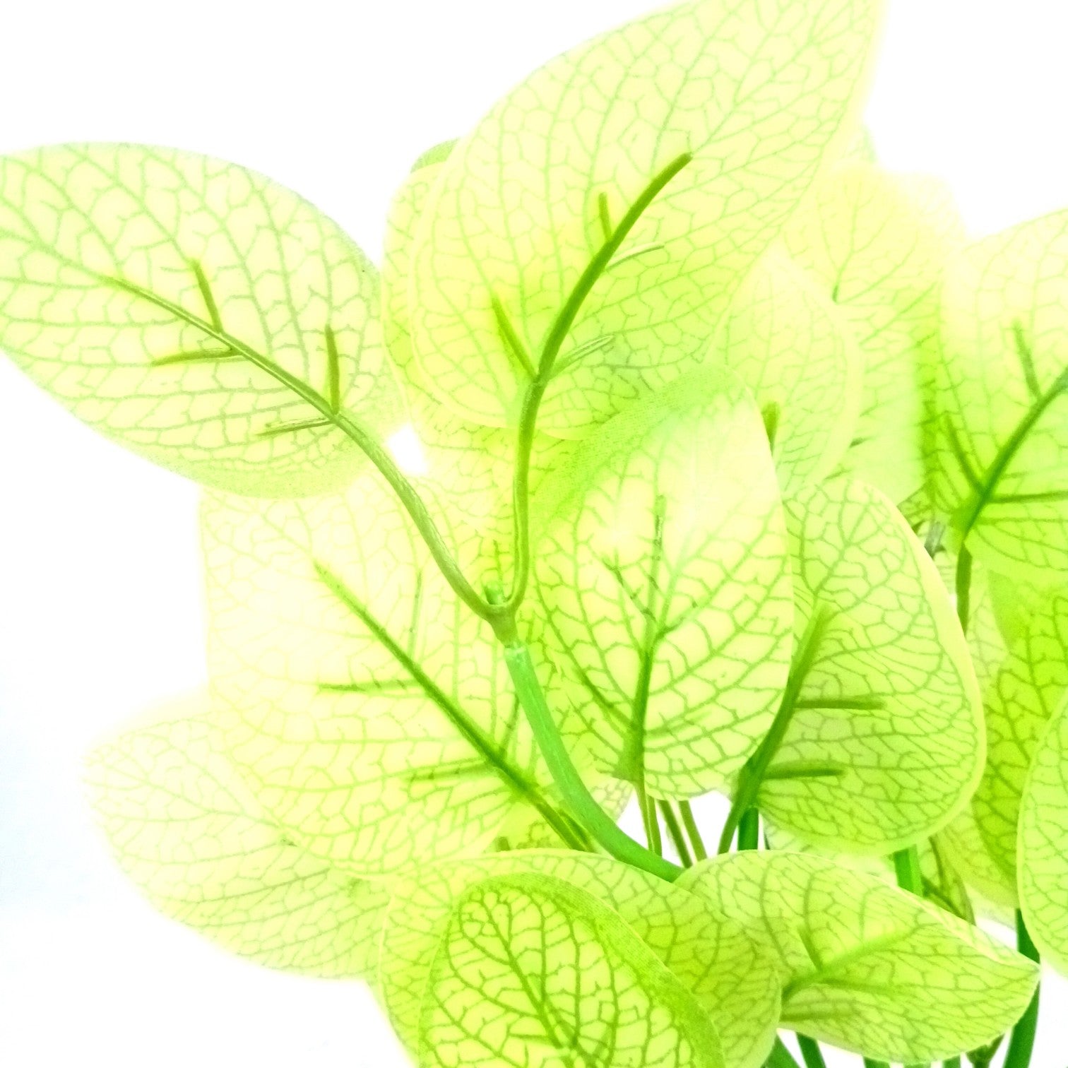 Artificial Leaf Bunch with Wooden Pot | Faux Potted Plant for Home Decor | Decorative Indoor & Outdoor Tabletop Plant for Living Room, Balcony, Office & Bedroom - 13 Inch - Apkamart #Style_Design 1