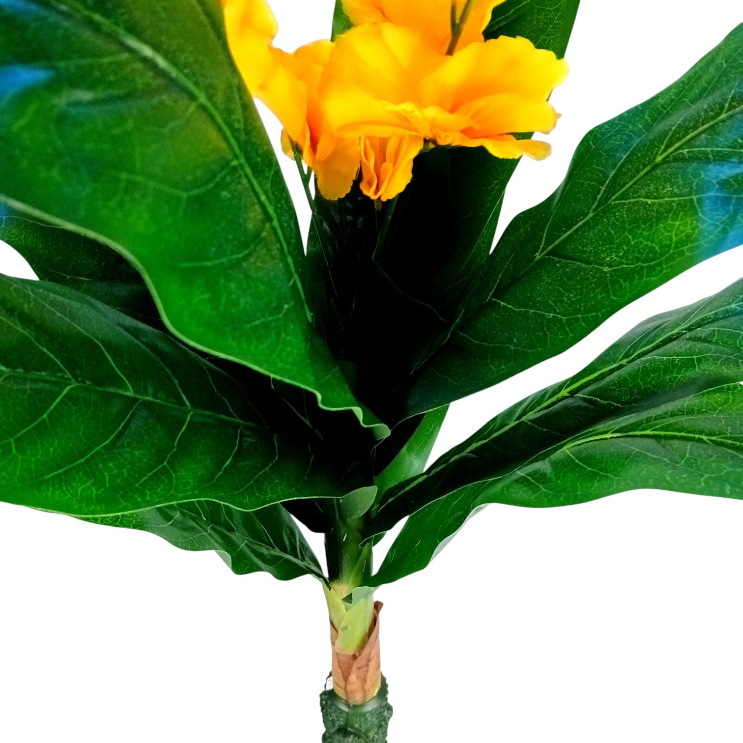 Artificial Leaf Tree with Flowers | Faux Leaf Vine Plant | Decorative Green Plant for Home Balcony Living Room Office Indoor | Diwali Decor & Gifting - 45 Inch - Apkamart #Color_Yellow