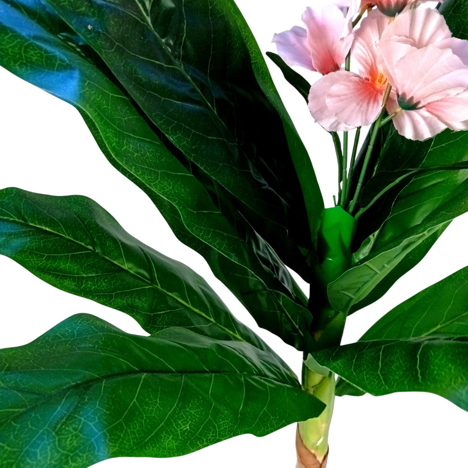 Artificial Leaf Tree with Flowers | Faux Leaf Vine Plant | Decorative Green Plant for Home Balcony Living Room Office Indoor | Diwali Decor & Gifting - 45 Inch - Apkamart #Color_Pink