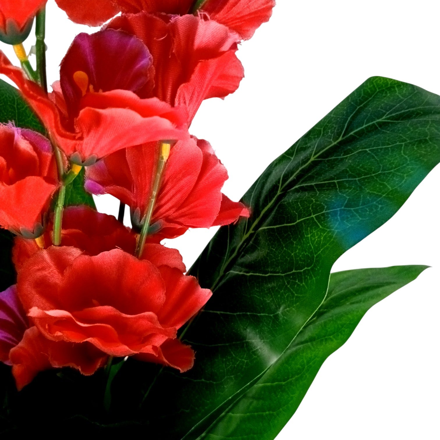 Artificial Green Leaf Tree with Flowers | Faux Decorative Plant for Home, Office & Balcony | Artificial Leaf Tree for Living Room, Bedroom, Patio, Garden - 45 Inch - Apkamart #Color_Pink