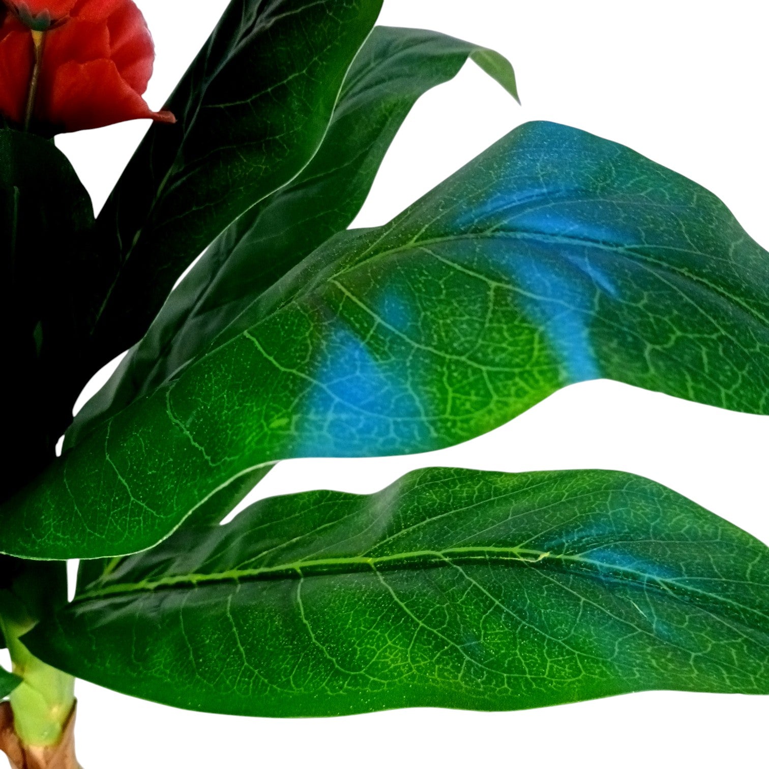 Artificial Green Leaf Tree with Flowers | Faux Decorative Plant for Home, Office & Balcony | Artificial Leaf Tree for Living Room, Bedroom, Patio, Garden - 45 Inch - Apkamart #Color_Pink