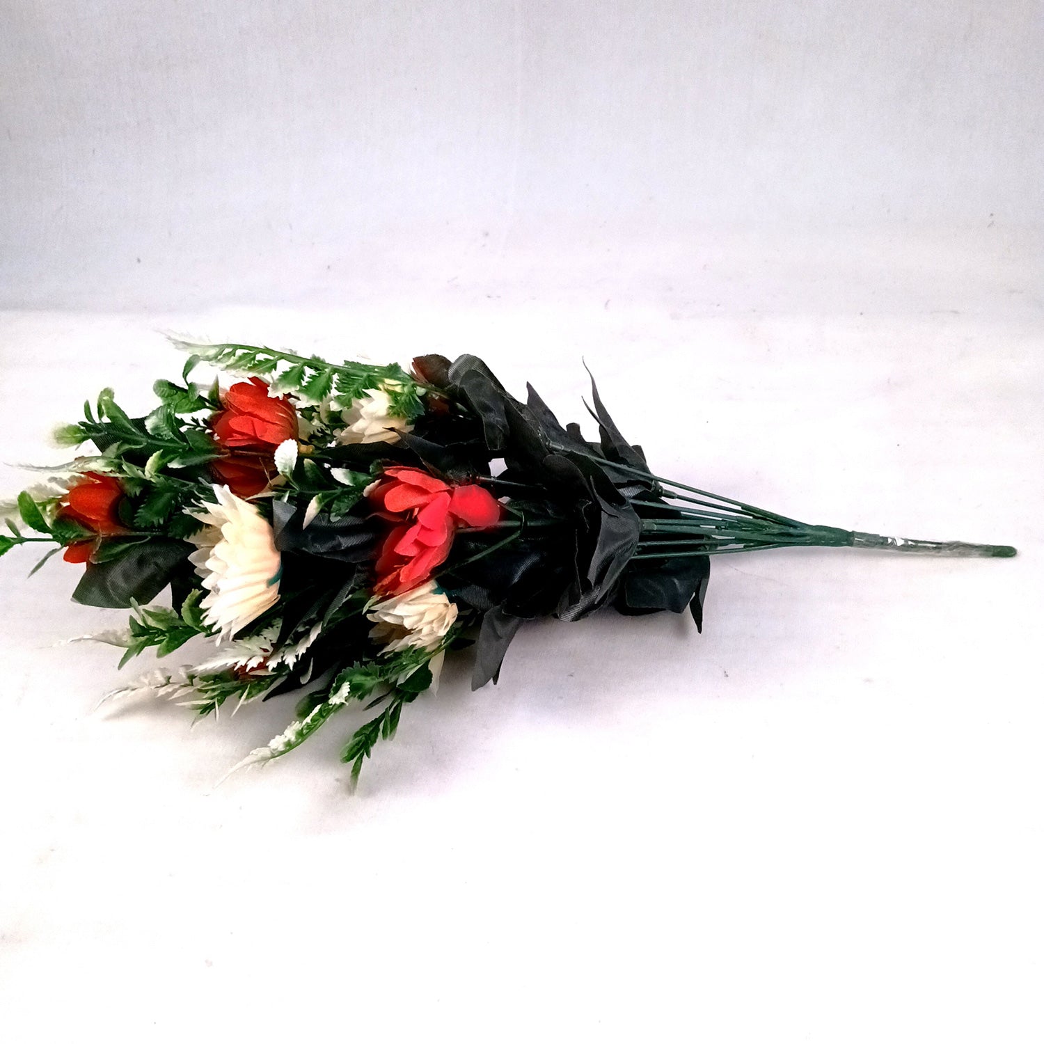 Artificial Dahalia Flower Bouquets | Faux Flowers Bunch - for Table Vase, Pot, Home Decor, Living Room, Side Table Centerpiece - 17 Inch - Apkamart