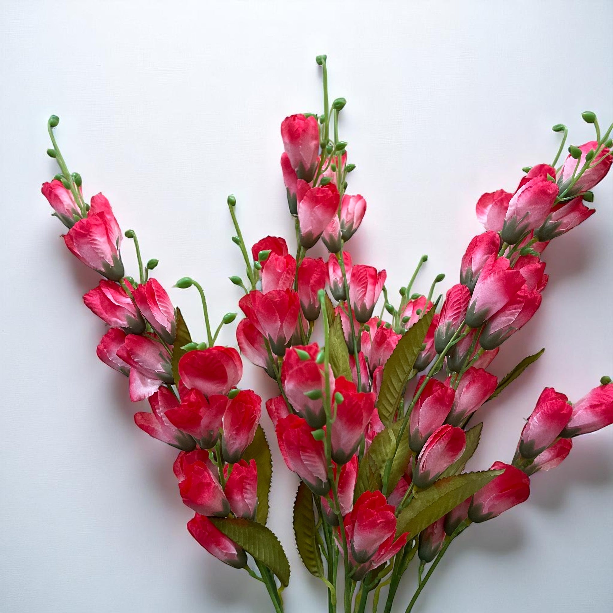 Artificial Flowers | Faux Tulips Flowers Bunch - for Home Decor, Office Corner, Living Room, Side Table, Centerpiece - 27 Inch - Apkamart #Colour_Pink