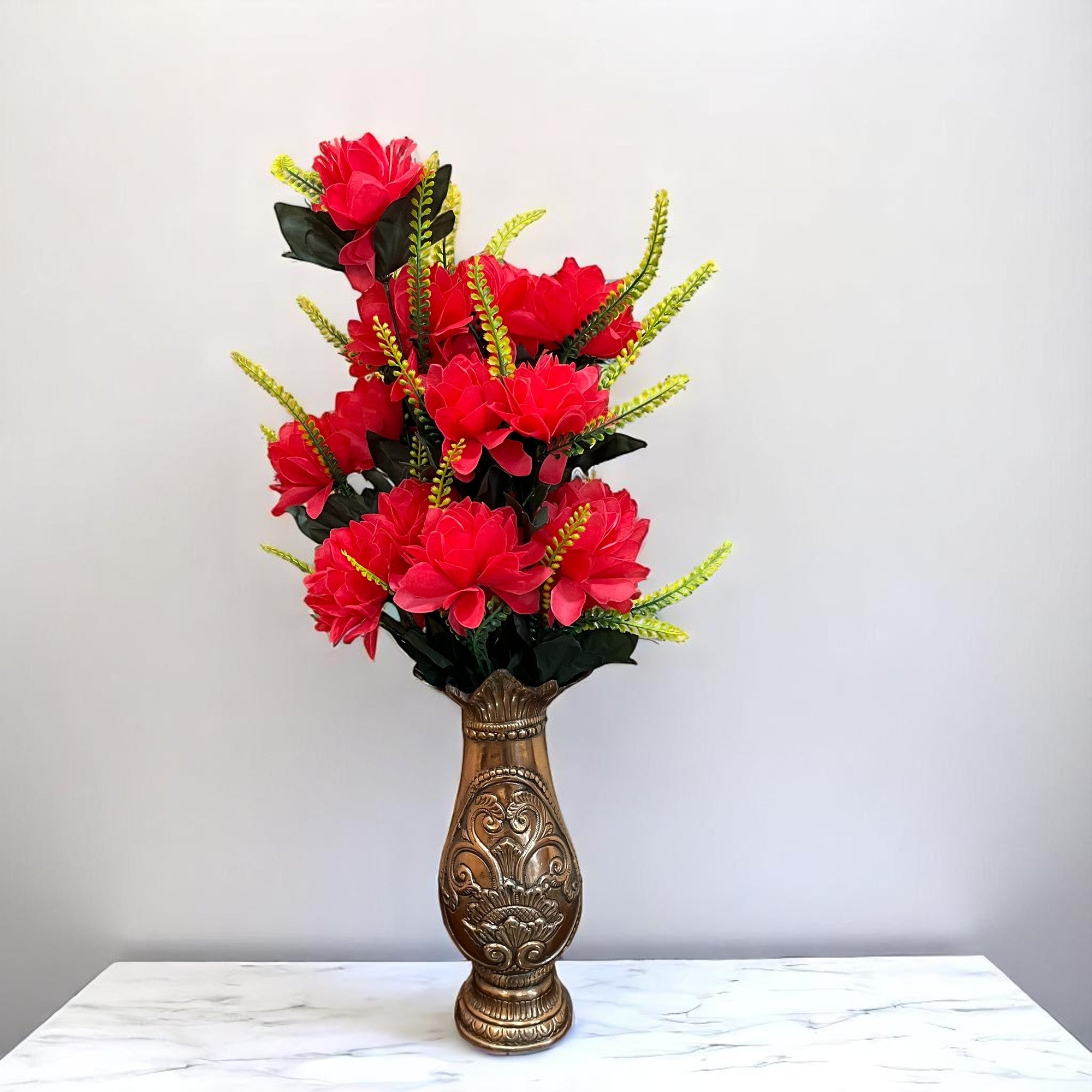 Artificial Flowers Bunches for Vase Pot | Faux Flowers Sticks - for Home Decor Living Room Side Table Centerpiece - 27 Inch - Apkamart #Colour_Pink