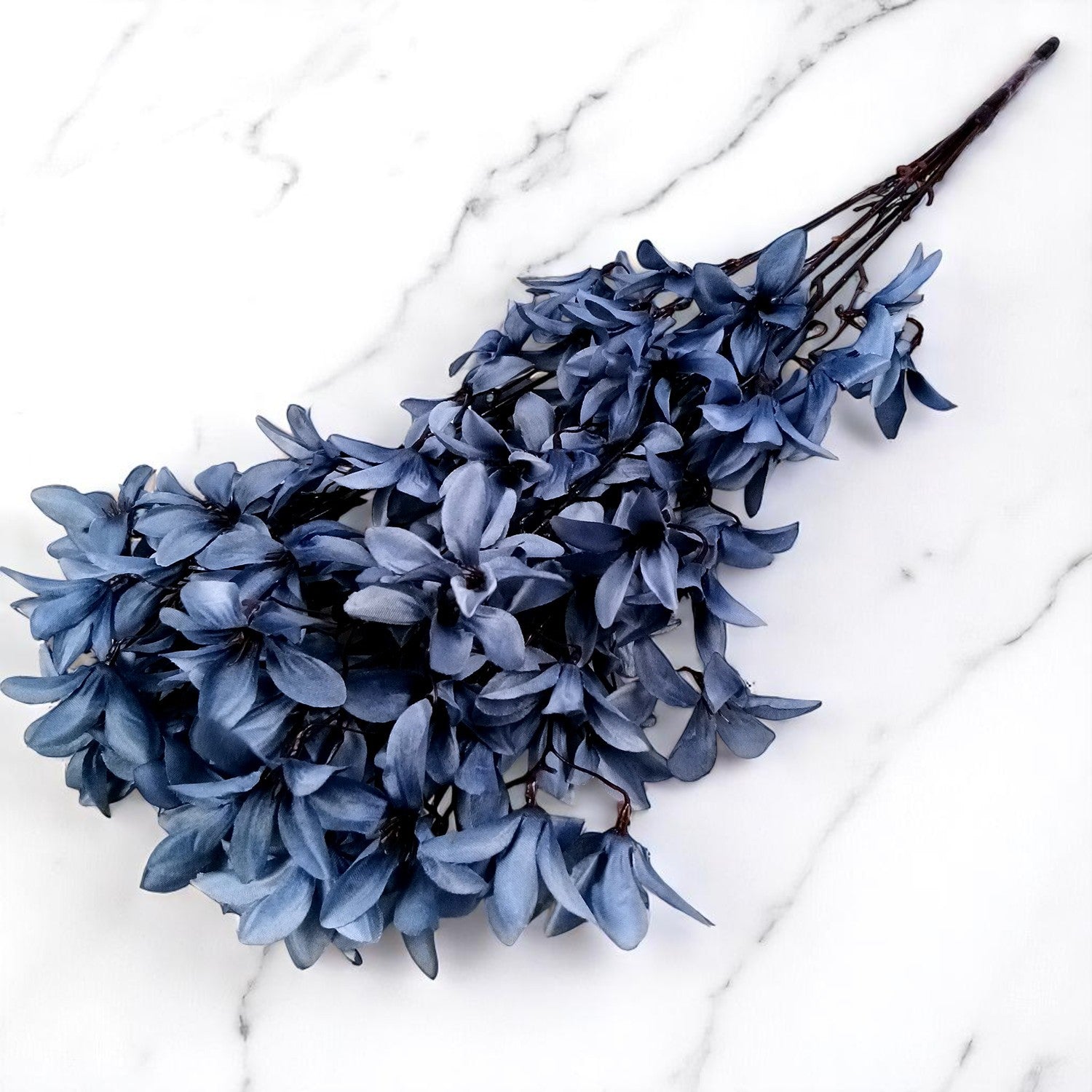 Artificial Flowers | Faux Flowers Bunch - for Home Decor, Living Room, Side Table, Centerpiece - 29 Inch - Apkamart #Colour_Blue