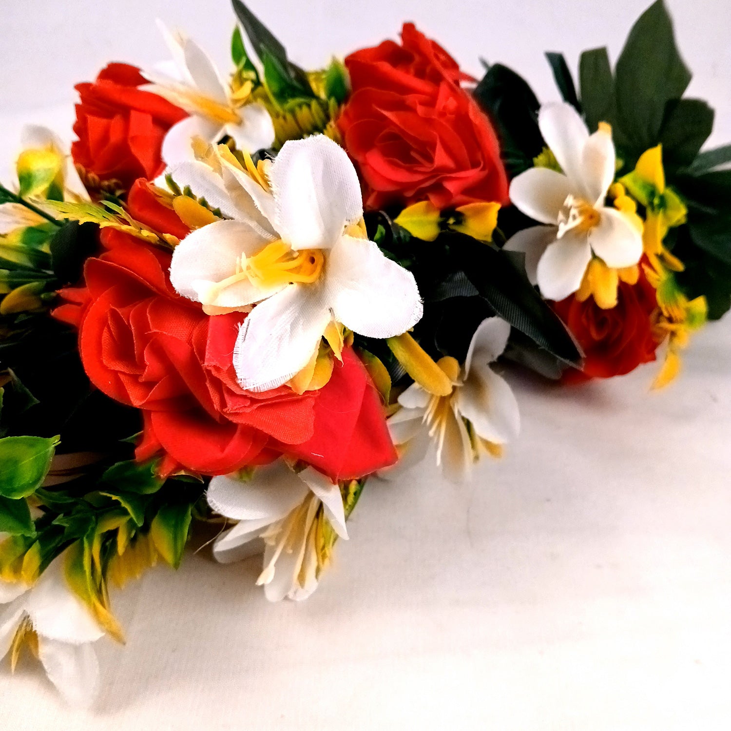 Artificial Flowers | Faux Lily Flowers Bunch - for Home Decor, Living Room, Side Table, Centerpiece - 25 Inch - Apkamart