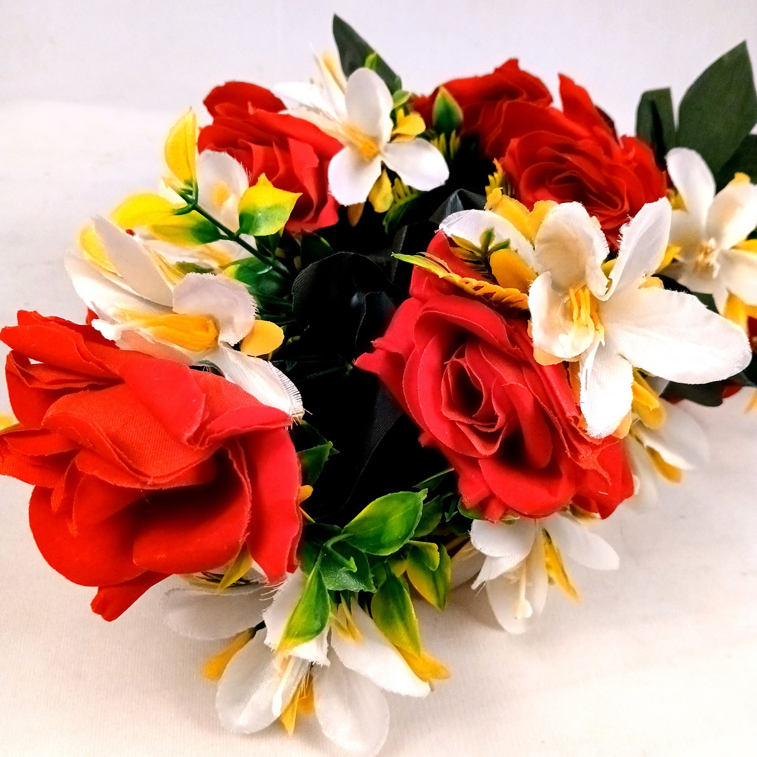 Artificial Flowers | Faux Lily Flowers Bunch - for Home Decor, Living Room, Side Table, Centerpiece - 25 Inch - Apkamart