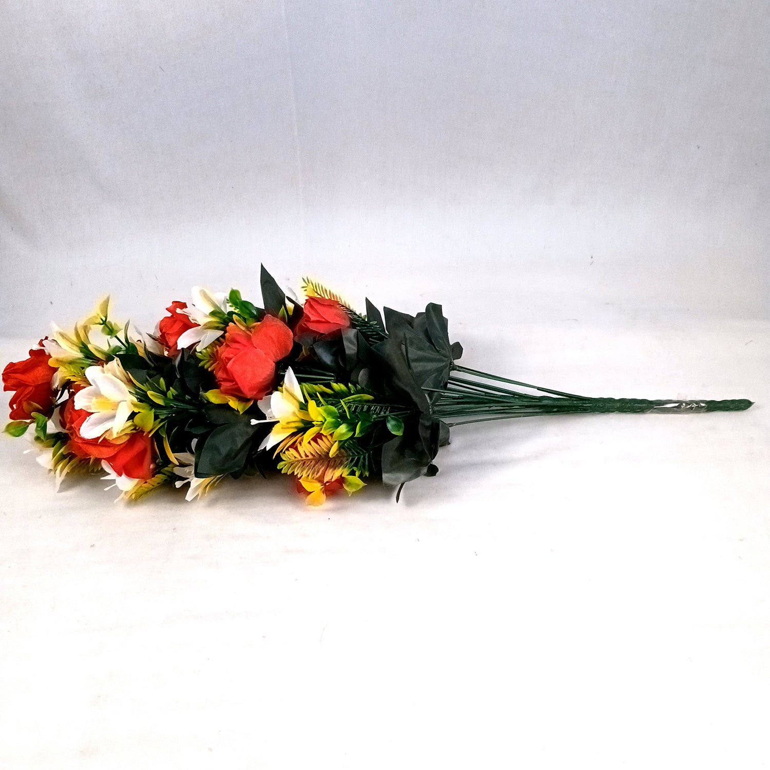 Artificial Flowers | Faux Lily Flowers Bunch - for Home Decor, Living Room, Side Table, Centerpiece - 25 Inch - Apkamart