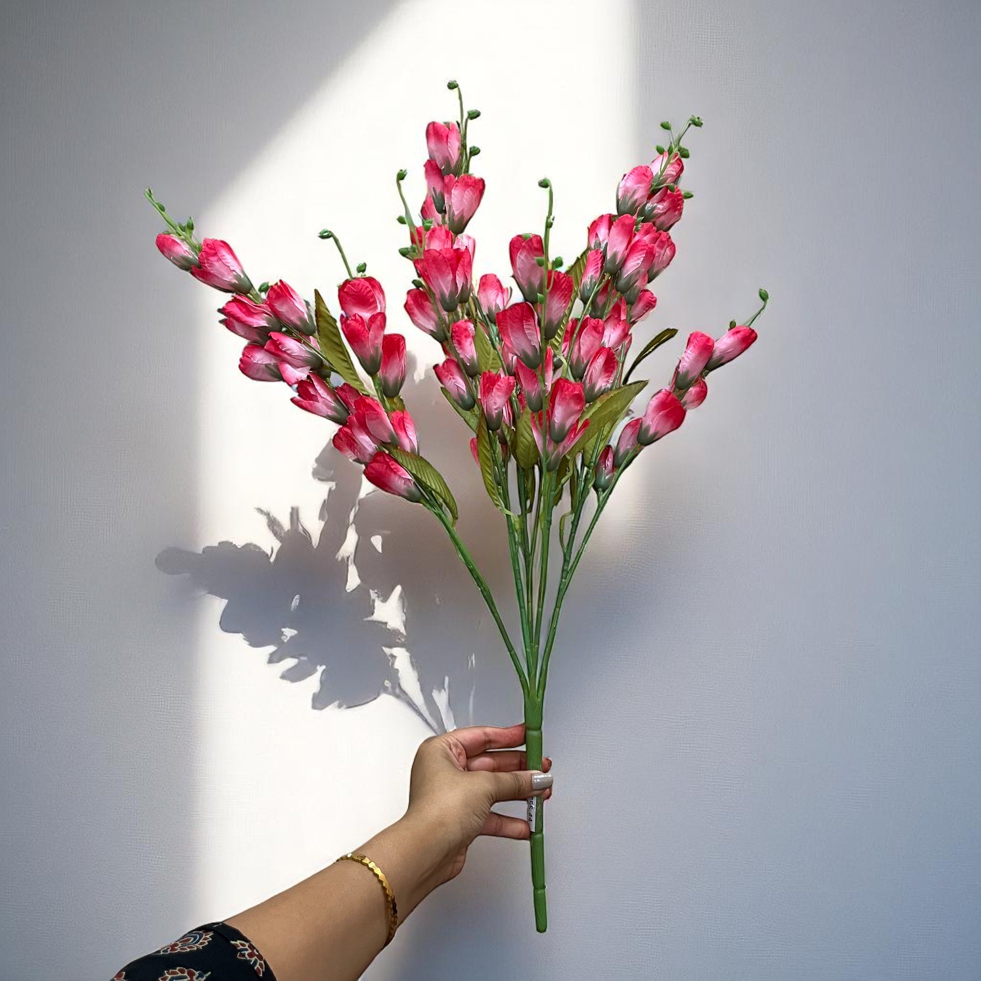 Artificial Flowers | Faux Tulips Flowers Bunch - for Home Decor, Office Corner, Living Room, Side Table, Centerpiece - 27 Inch - Apkamart #Colour_Pink