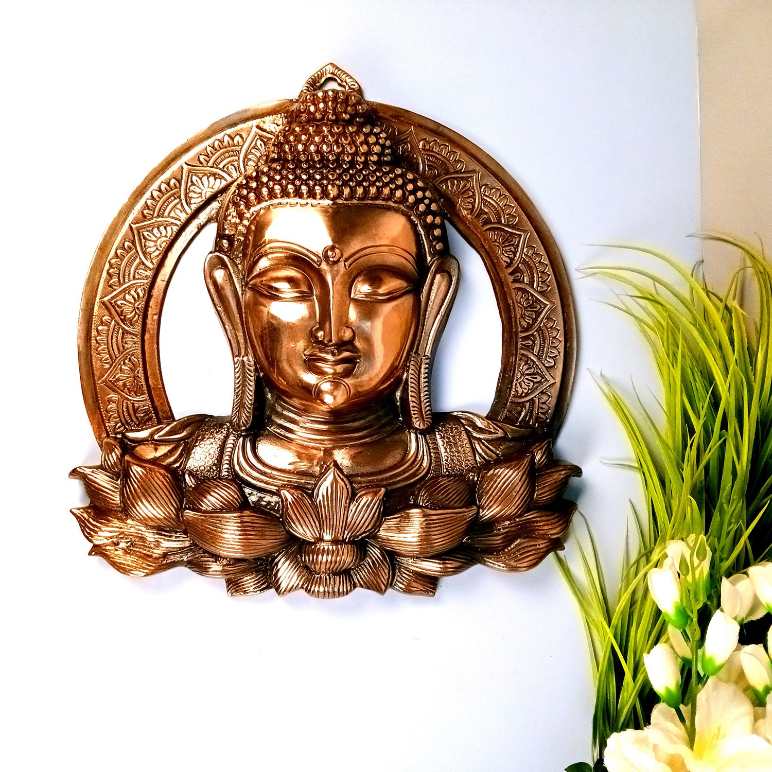 Lord Buddha Wall Hanging - Meditating Design | Bhagwan Buddha Wall Decor - For Home, Gifts & Office Decor | Spiritual Decor - 16 Inch - Apkamart