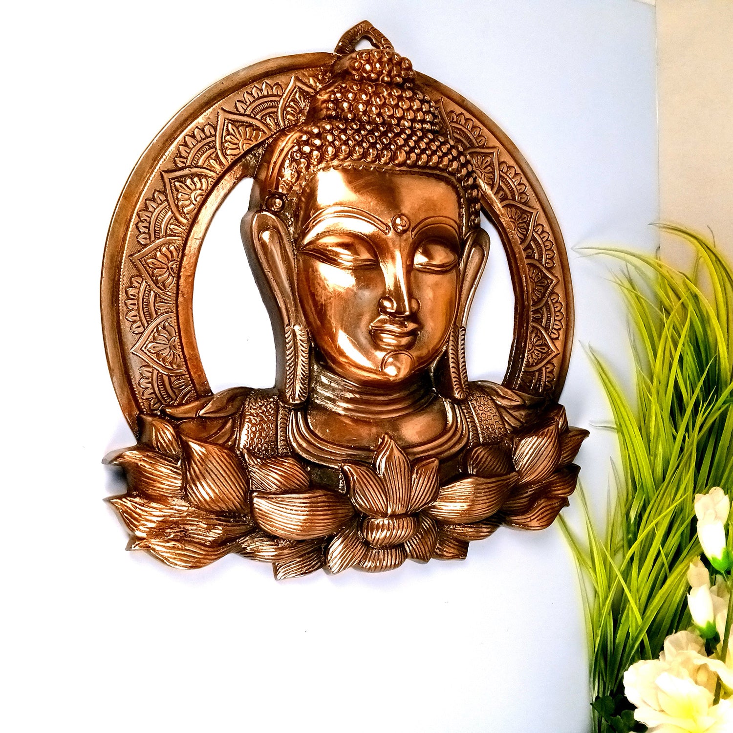 Lord Buddha Wall Hanging - Meditating Design | Bhagwan Buddha Wall Decor - For Home, Gifts & Office Decor | Spiritual Decor - 16 Inch - Apkamart