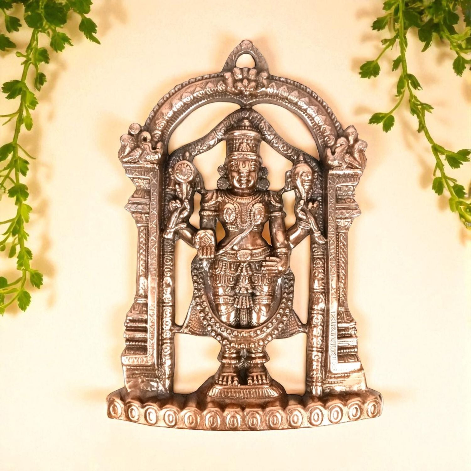 Tirupati Balaji Wall Hanging Idol For Home Temple - 14 Inch - Apkamart