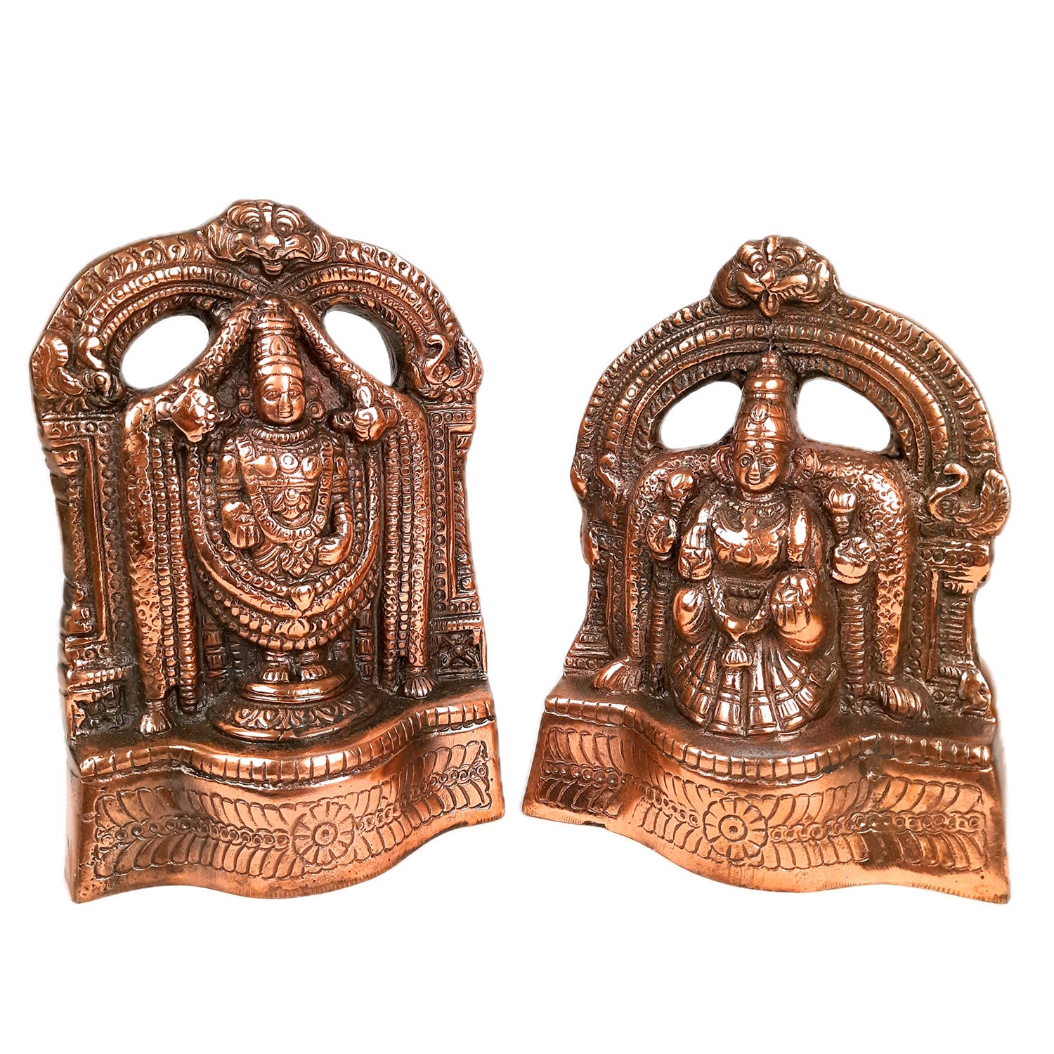 Lord Balaji And Goddess Padmavati Idol | Shri Venkateswara Swami Statue | Tirupati Balaji Murti - for Home, Living Room, Office, Puja & Gift - apkamart