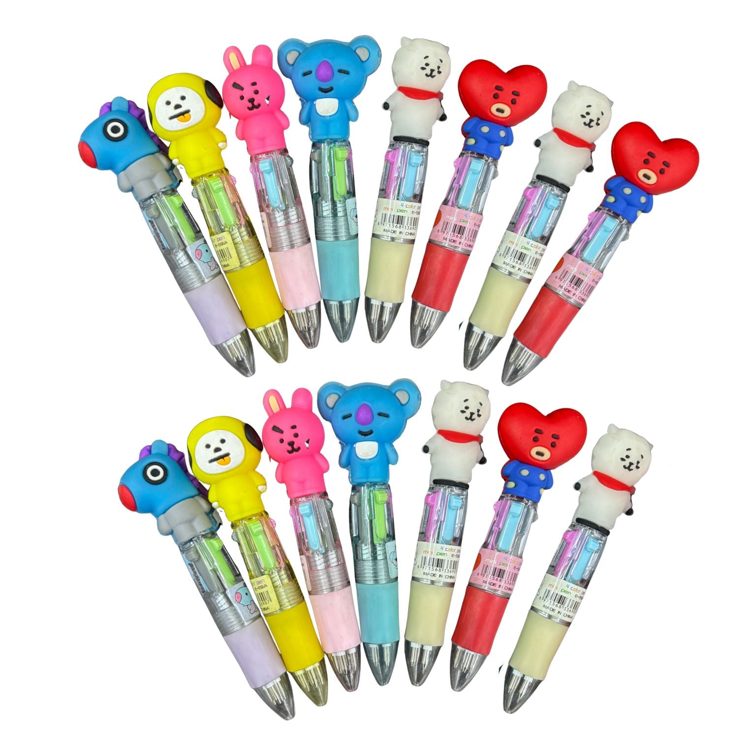 Mini Ball Pen | Ballpoint Pen | Push Button Multicolor Pen - for Students, Kids, Girls, Boys, School, Drawing, Birthday Gift & Return Gifts - Pack of 2 - Apkamart #Style_Pack Of 15