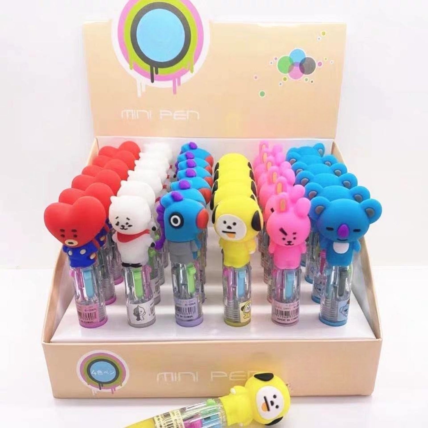 Mini Ball Pen | Ballpoint Pen | Push Button Multicolor Pen - for Students, Kids, Girls, Boys, School, Drawing, Birthday Gift & Return Gifts