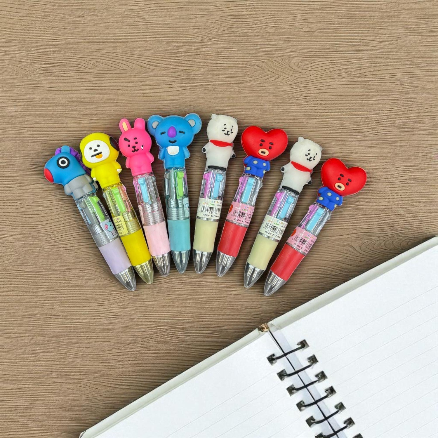 Mini Ball Pen | Ballpoint Pen | Push Button Multicolor Pen - for Students, Kids, Girls, Boys, School, Drawing, Birthday Gift & Return Gifts - Pack of 2 - Apkamart #Style_Pack Of 8