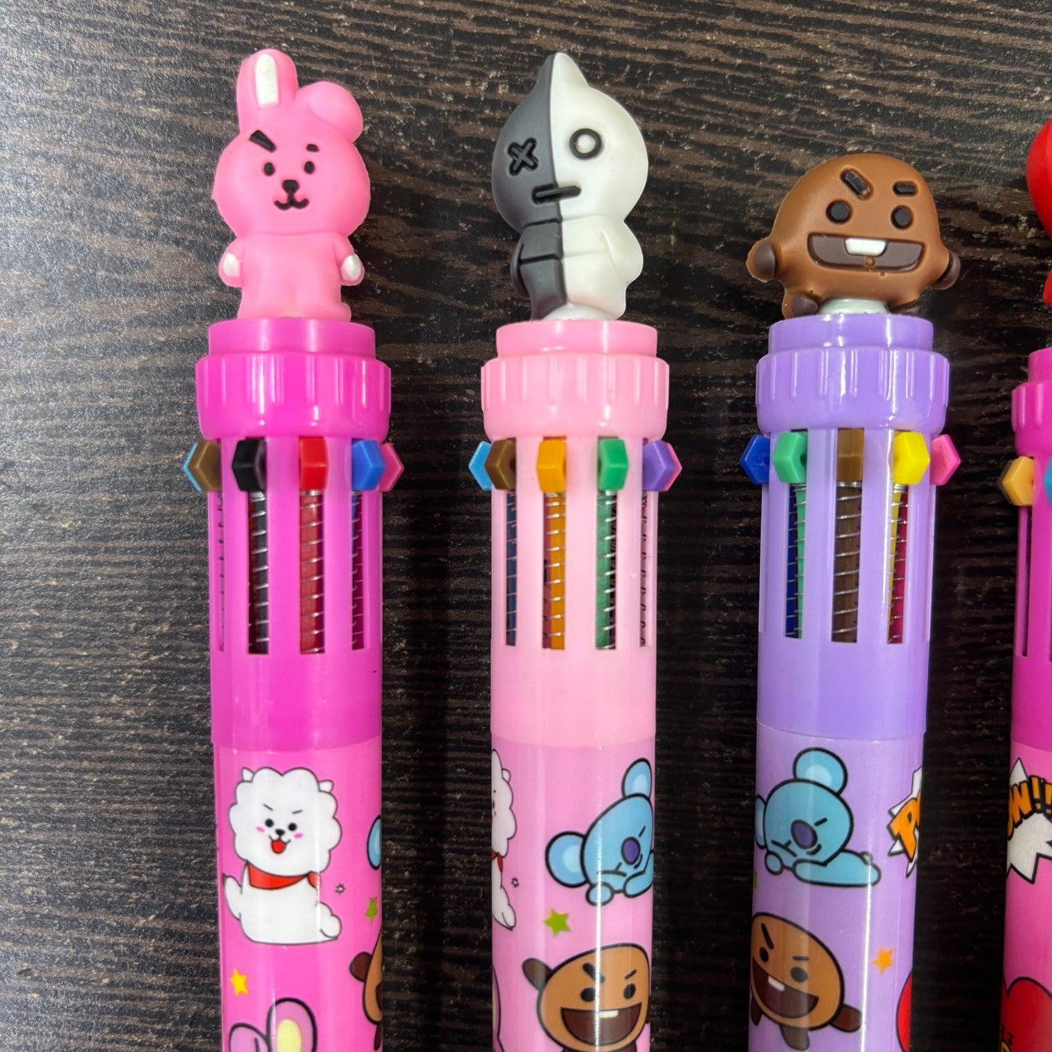 Cool & Stylish 10-in-1 Multi Color Ballpoint pen - for Kids | Animal & Heart design on top |design ballpoint pen, creative pen | Best for Gift & Return Gift