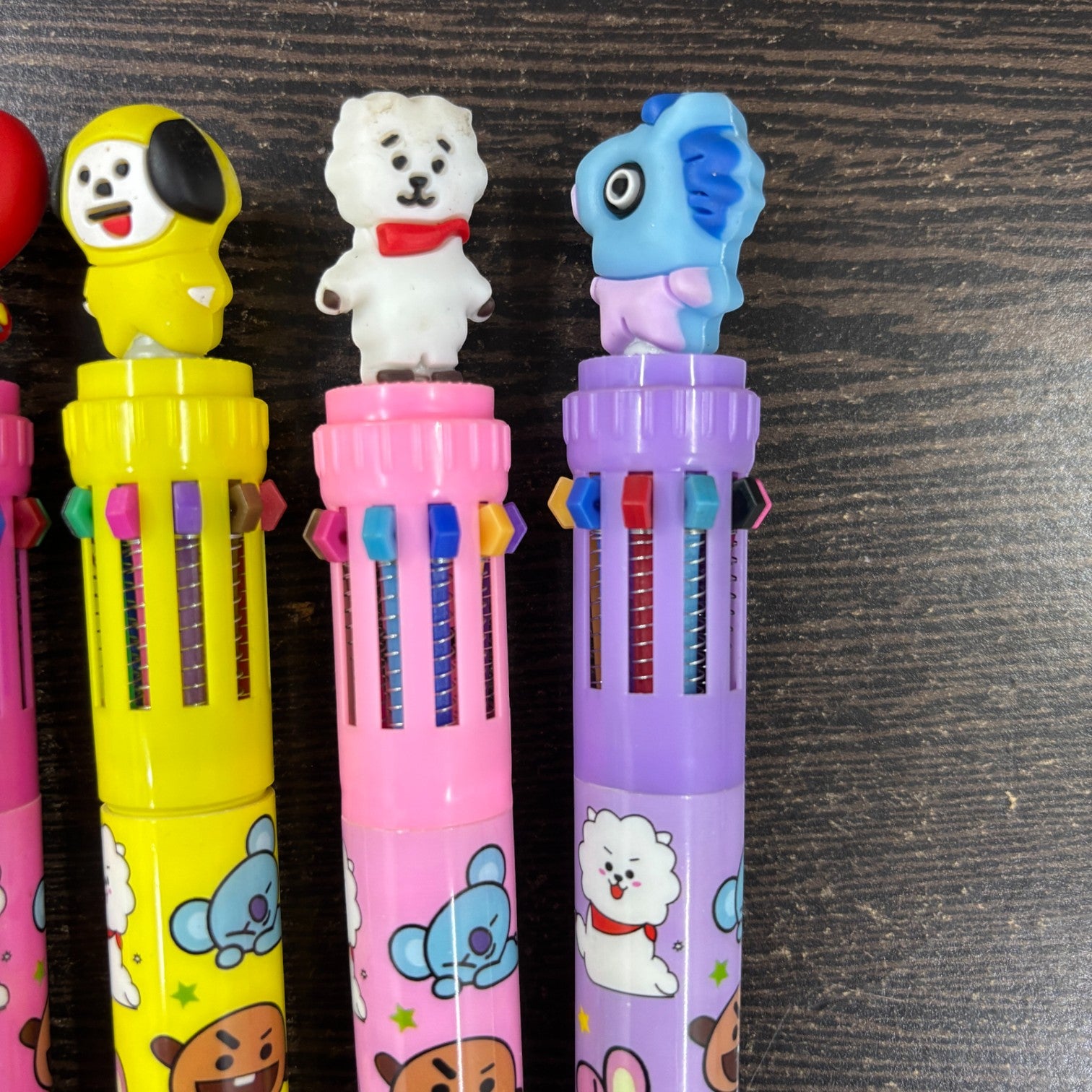 Cool & Stylish 10-in-1 Multi Color Ballpoint pen - for Kids | Animal & Heart design on top |design ballpoint pen, creative pen | Best for Gift & Return Gift