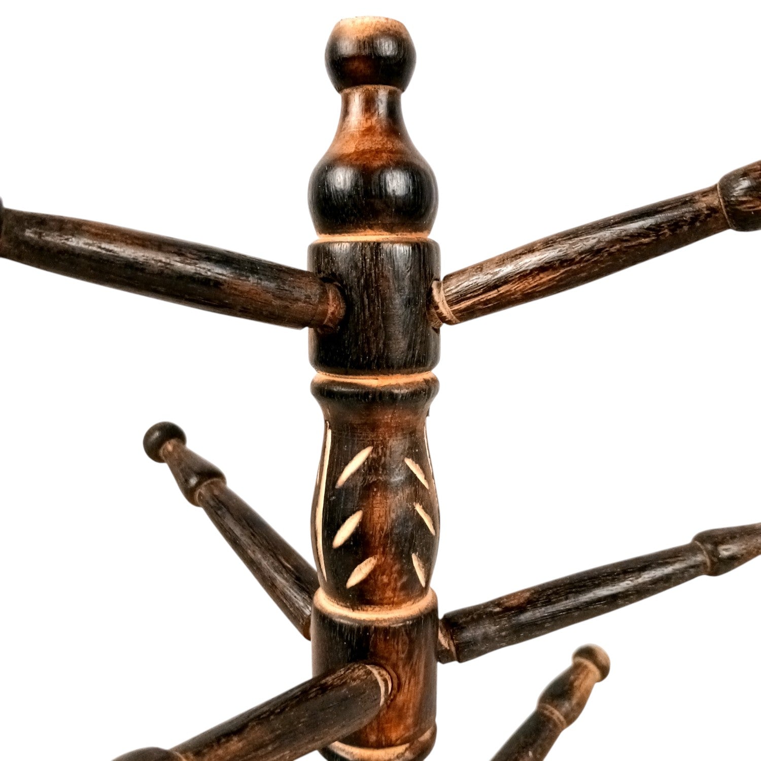 Wooden Bangle Holder 9 Tier Bar | Jewellery & Choori Stand Hanger - Tree Design - for Women / Girls, Bracelet, Jewelry Display Organizer - 15 Inch (pack Of 2) - Apkamart