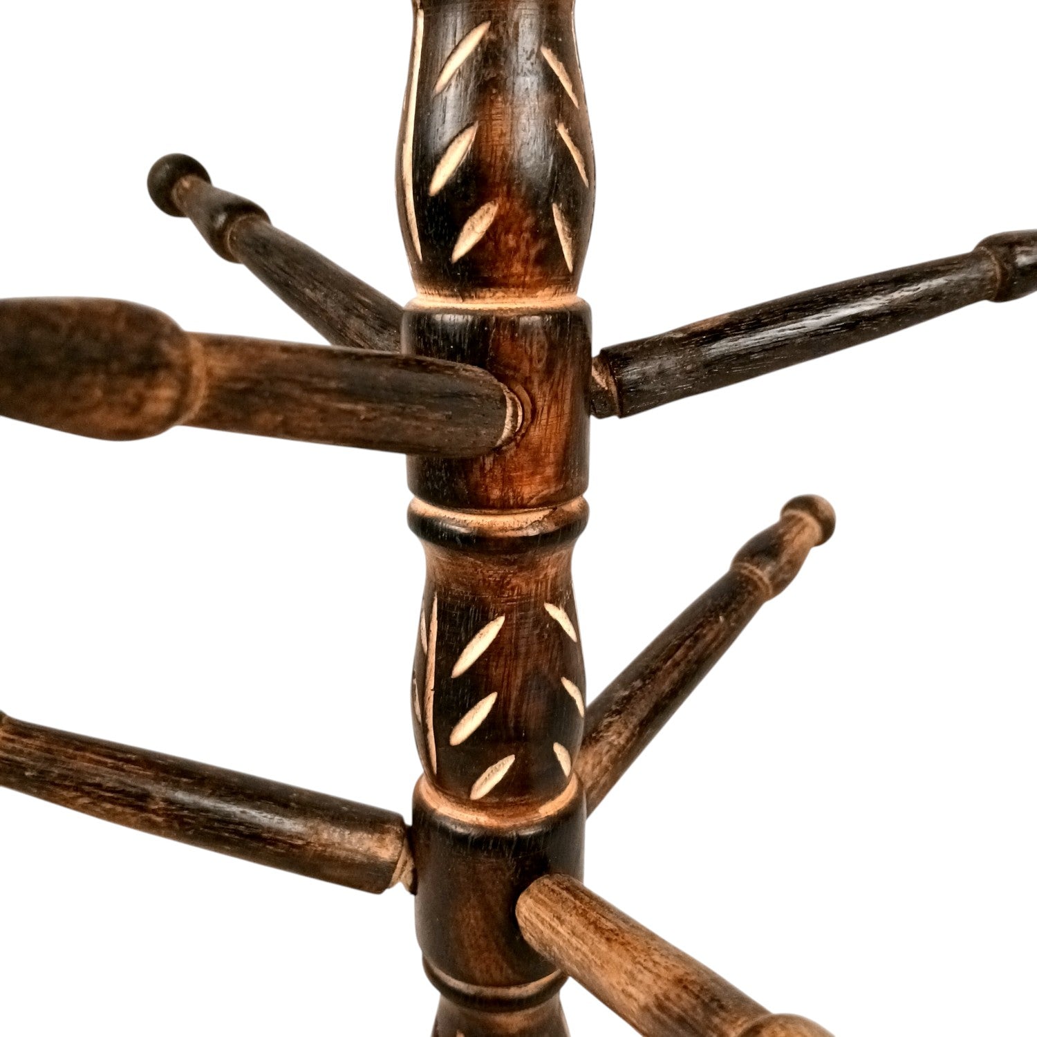 Wooden Bangle Holder 9 Tier Bar | Jewellery & Choori Stand Hanger - Tree Design - for Women / Girls, Bracelet, Jewelry Display Organizer - 15 Inch (pack Of 2) - Apkamart
