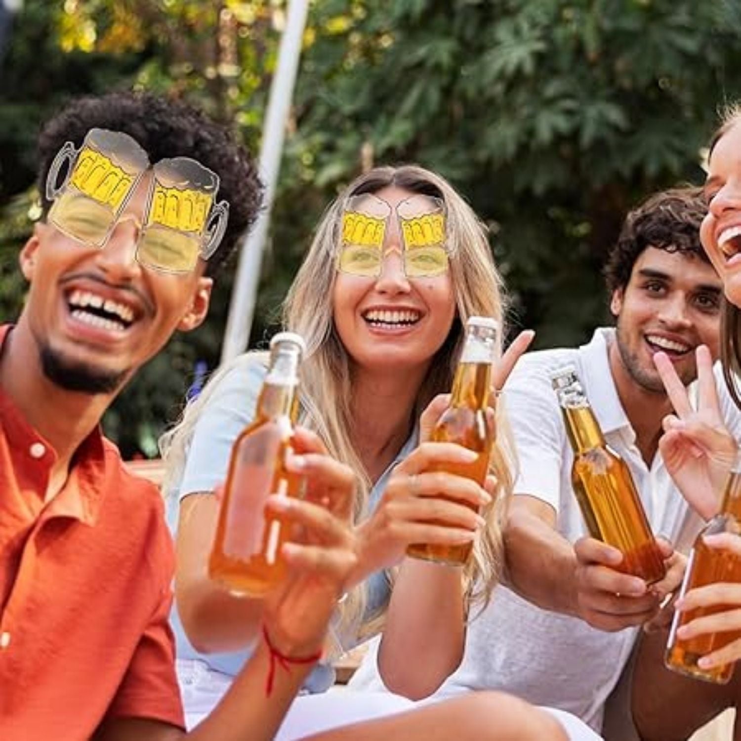 Party Beer Mug Eyeglasses Fun Party Eyewear Novelty Party Eyeglasses for Adults Cool Eyeglasses for Birthday Halloween Bar Events - Apkamart #Style_Pack Of 1