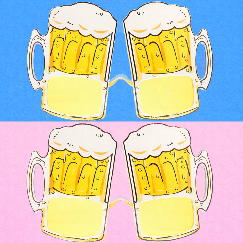 Party Beer Mug Eyeglasses Fun Party Eyewear Novelty Party Eyeglasses for Adults Cool Eyeglasses for Birthday Halloween Bar Events - Apkamart #Style_Pack Of 2