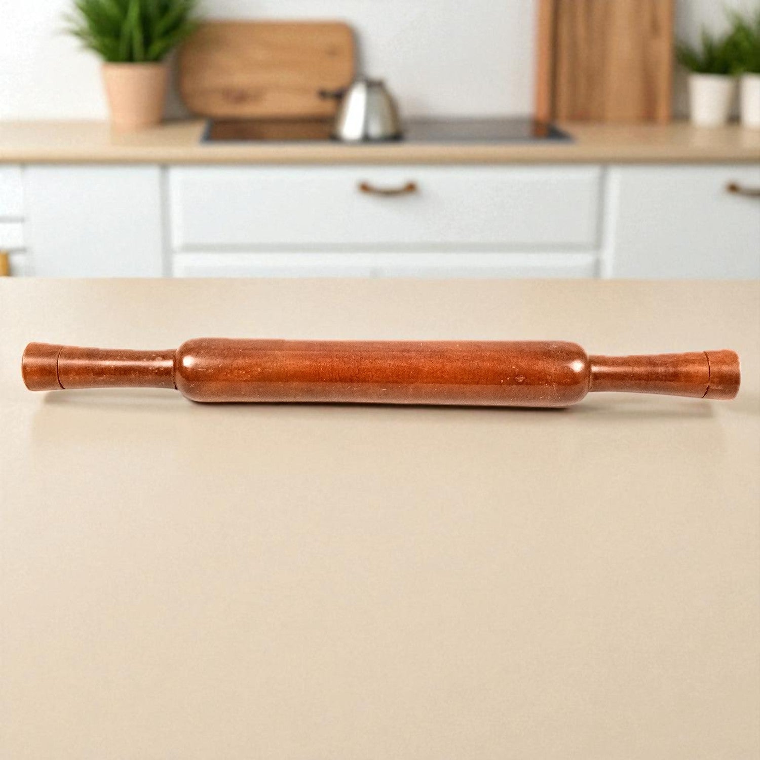 Wooden Rolling Pin  - Thin Belan for Chapati / Khakhra & Papad Making -  14 Inch - Apkamart