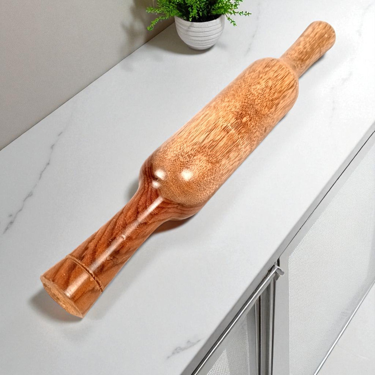 Sheesham Wood Belan | Rolling Pin | Roti Belan | Chapati Roller | Latna Thick Size | Belna for Making Roti, Paratha, Puri, Papad - for Home & Kitchen - 12 Inch - Apkamart