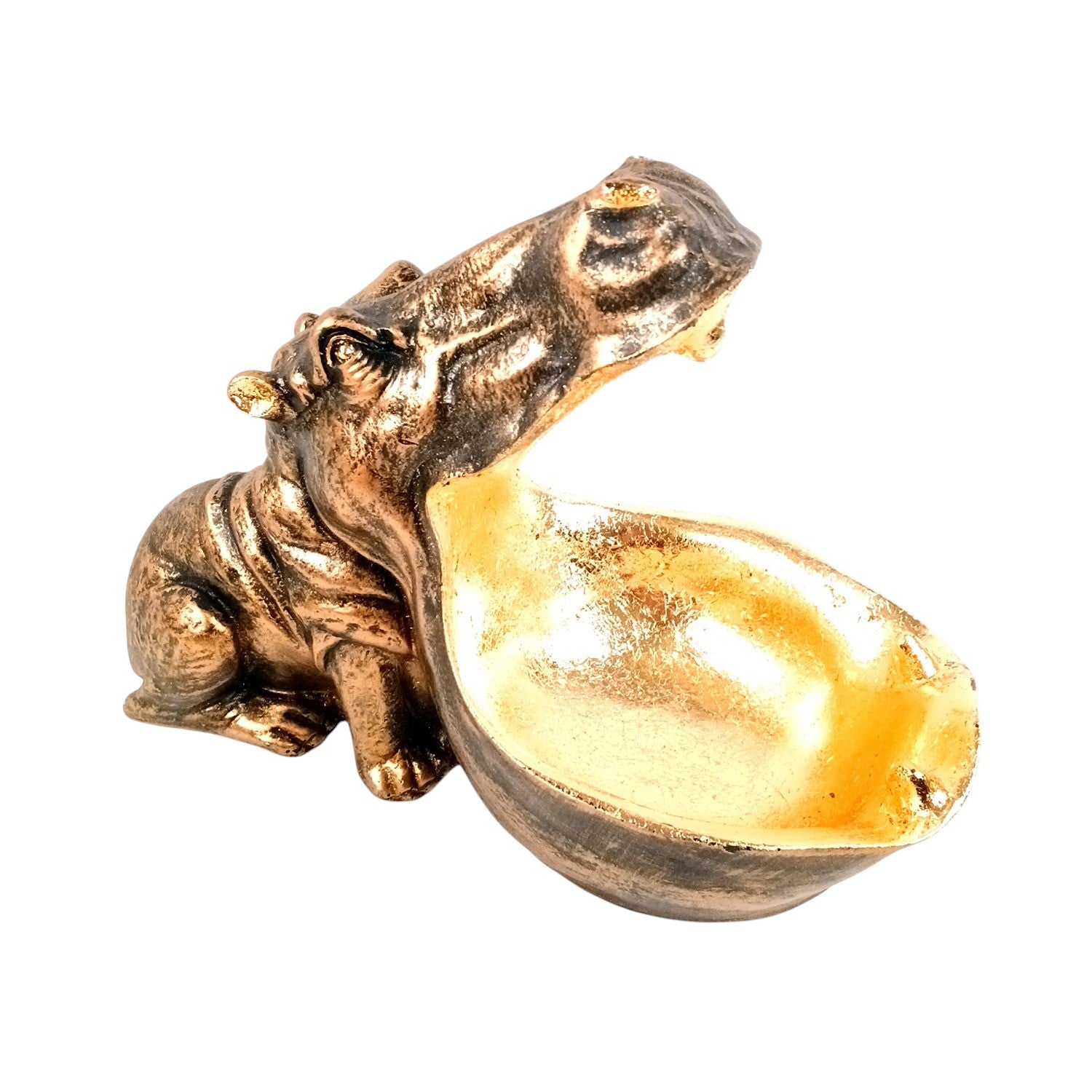 Big Mouth Hippopotamus Statue | Hippo Showpiece for Vastu & Home Décor | Decorative Animal Figurine for Living Room, Office Table & Gifting - 10 Inch - Apkamart