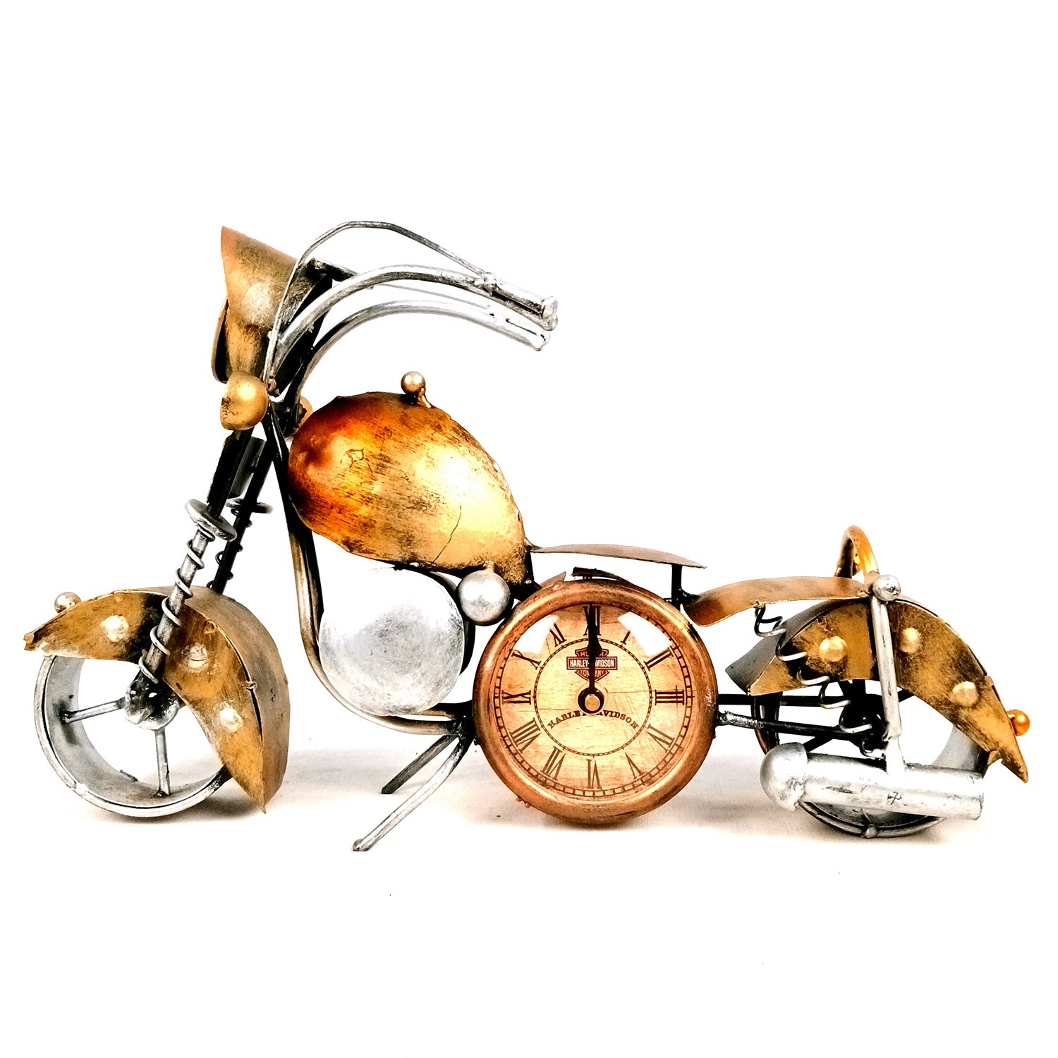 Table Clock - Bike Design | Bullet Bike Desk Clock/Motor Cycle Showpiece - for Home, Living Room, Study Table, Desk, Office Decor & Gifts - 14 Inch - Apkamart