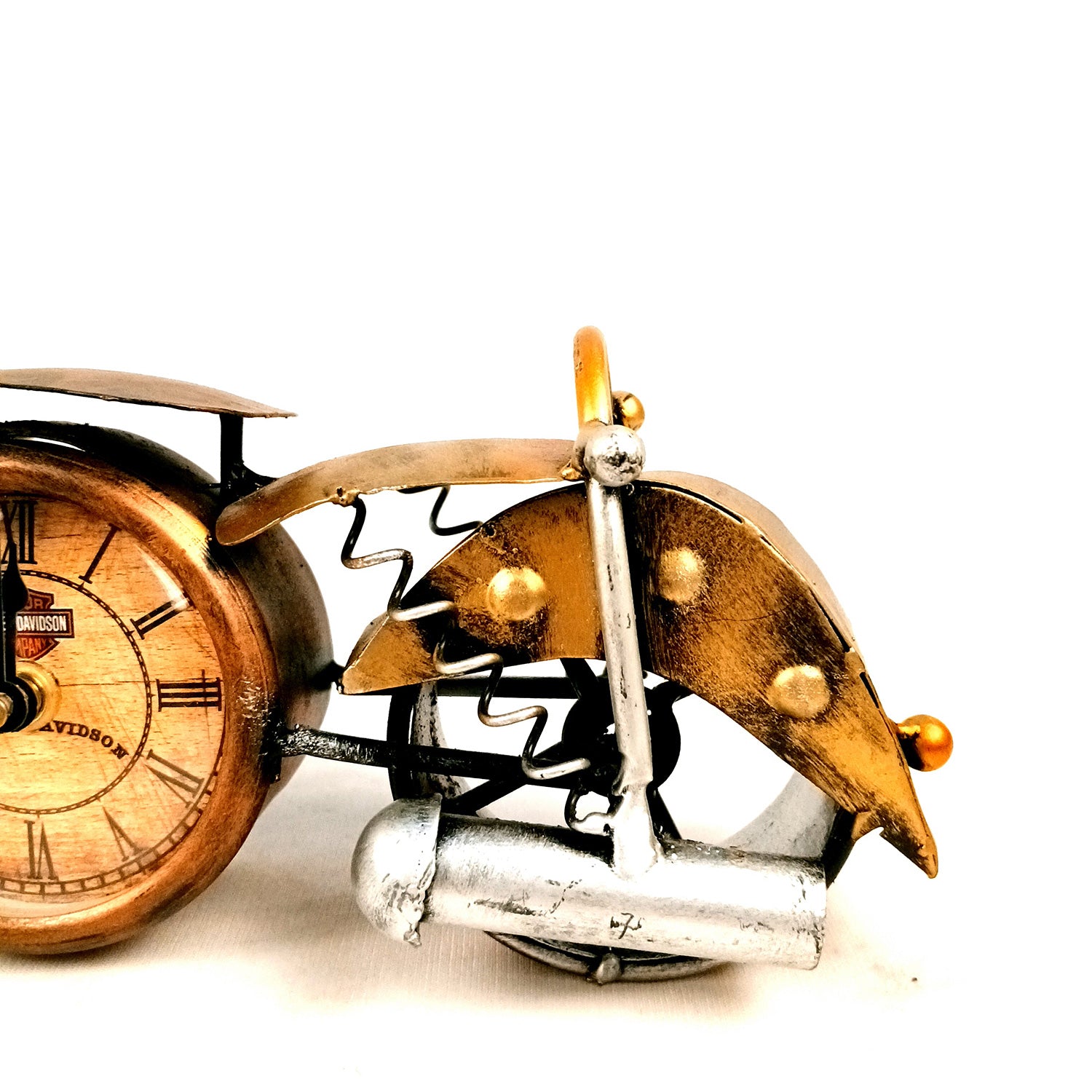 Table Clock - Bike Design | Bullet Bike Desk Clock/Motor Cycle Showpiece - for Home, Living Room, Study Table, Desk, Office Decor & Gifts - 14 Inch - Apkamart