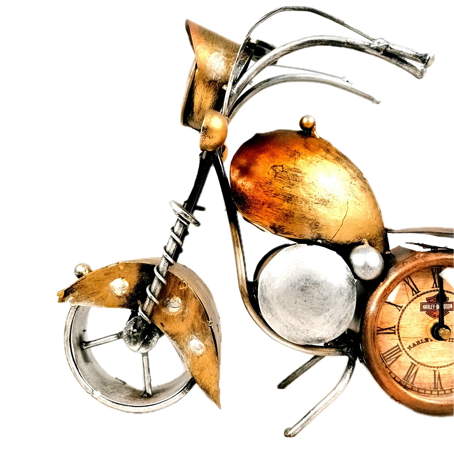 Table Clock - Bike Design | Bullet Bike Desk Clock/Motor Cycle Showpiece - for Home, Living Room, Study Table, Desk, Office Decor & Gifts - 14 Inch - Apkamart