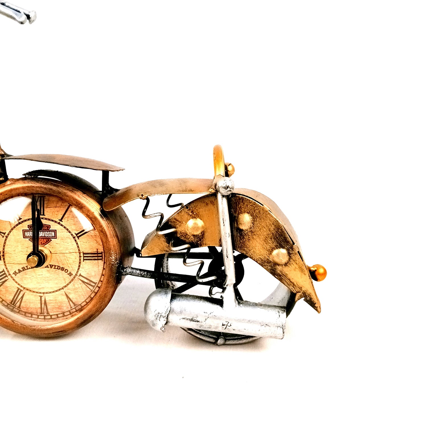 Table Clock - Bike Design | Bullet Bike Desk Clock/Motor Cycle Showpiece - for Home, Living Room, Study Table, Desk, Office Decor & Gifts - 14 Inch - Apkamart