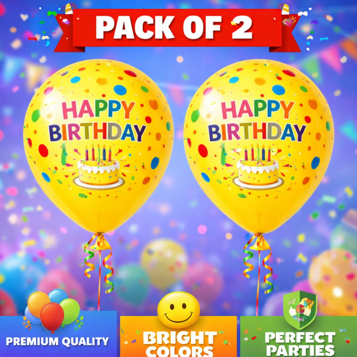 Birthday Balloons Latex Colourful For Kids Party