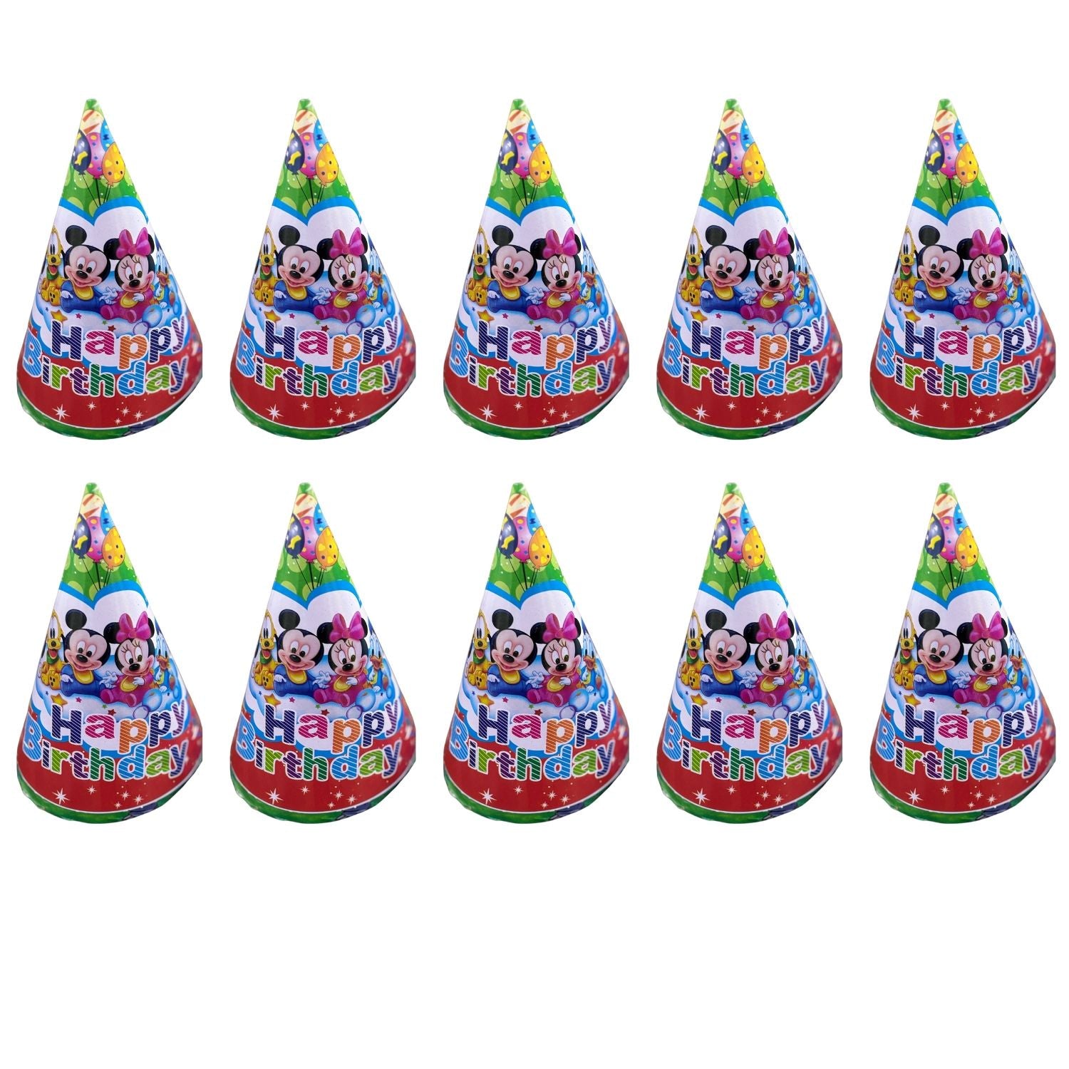 Birthday Caps for Girls | Happy Birthday Party Caps for Kids | Colorful Birthday Party Cap for Kids Celebration | Party Caps for Home & School Parties - Apkamart #Style_Pack Of 10