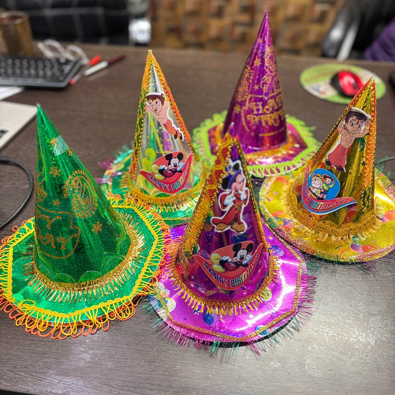 Birthday Caps for Kids | Happy Birthday Party Caps for Kids | Colorful Birthday Cap for Kids Celebration | Birtday Party Caps for Home & School Parties