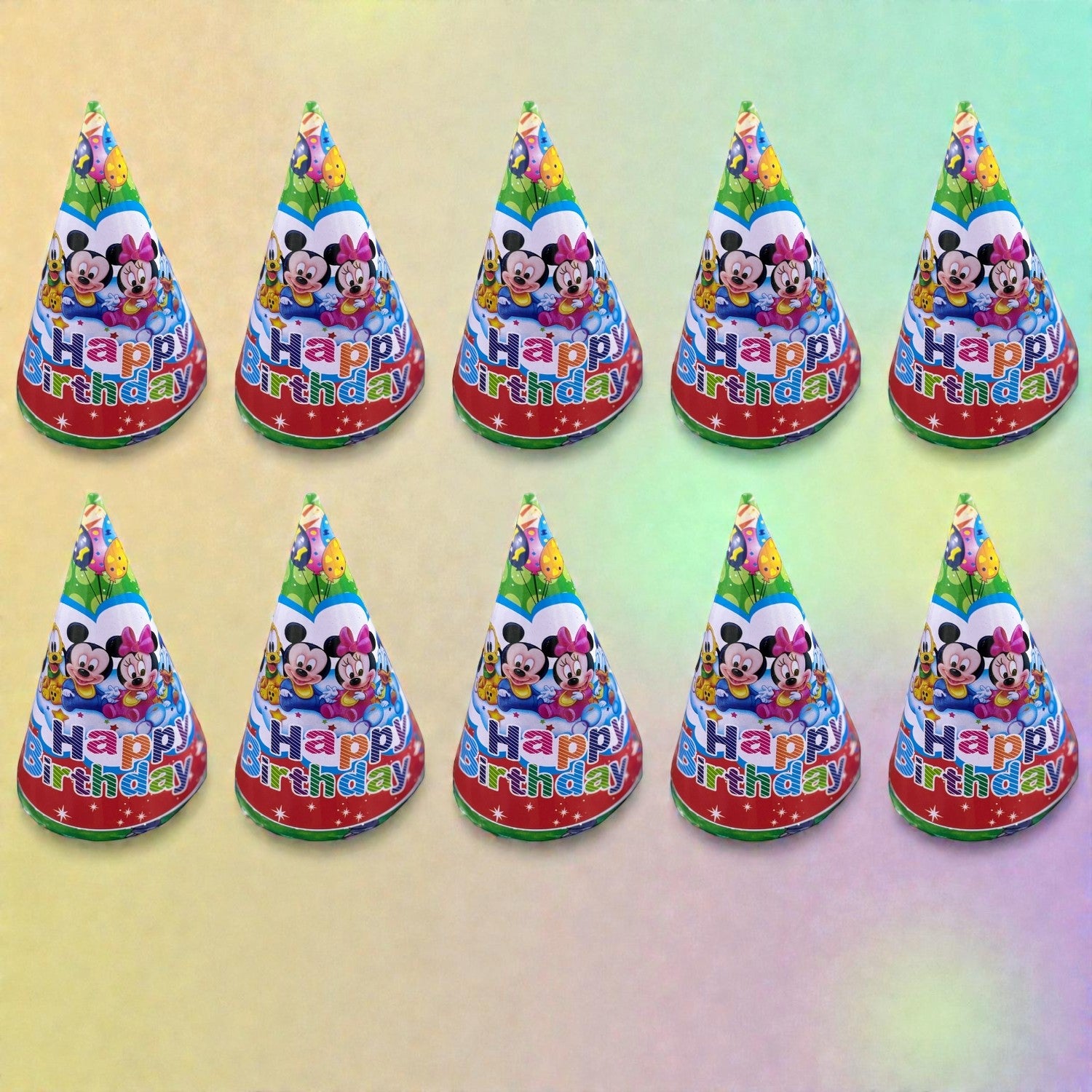 Birthday Caps for Girls | Happy Birthday Party Caps for Kids | Colorful Birthday Party Cap for Kids Celebration | Party Caps for Home & School Parties - Apkamart #Style_Pack Of 10