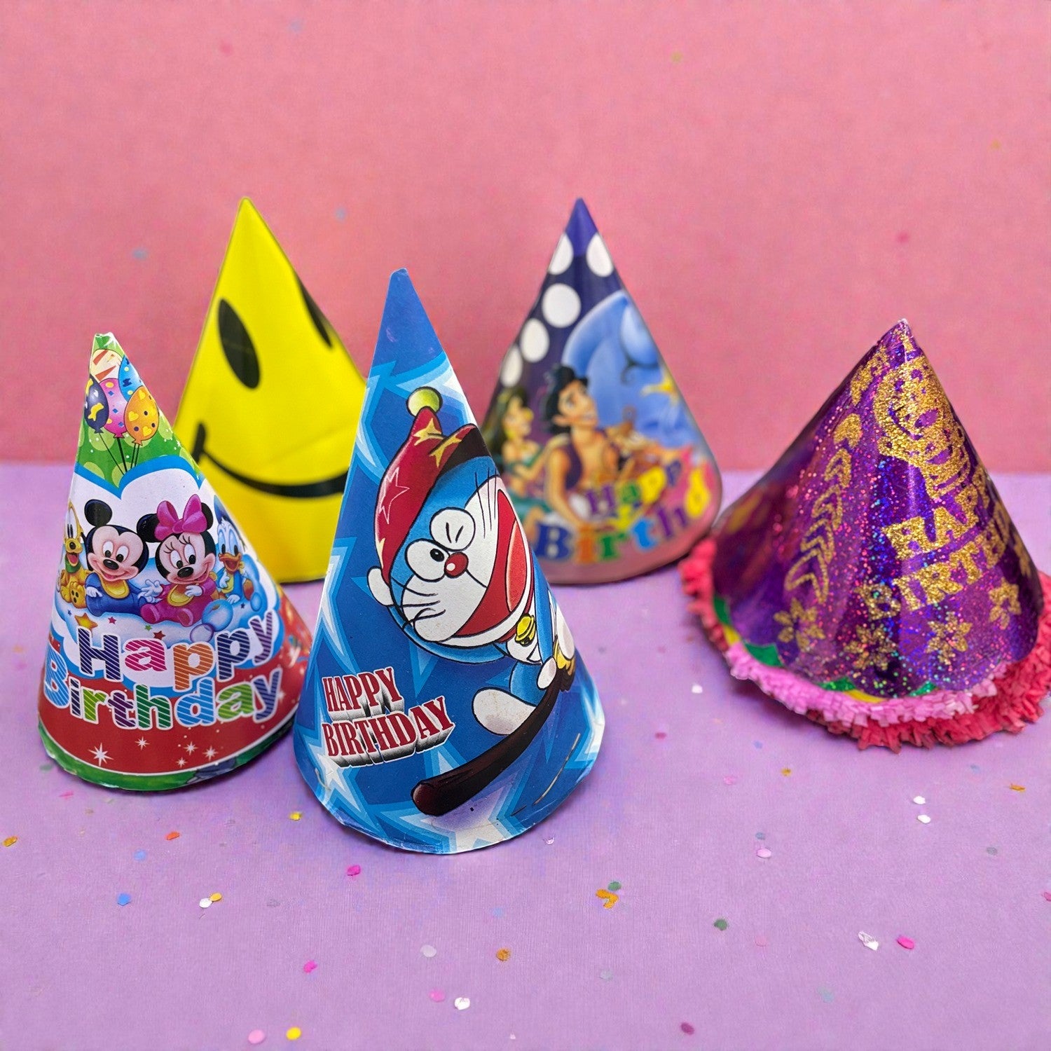 Birthday Caps for Girls | Happy Birthday Party Caps for Kids | Colorful Birthday Party Cap for Kids Celebration | Party Caps for Home & School Parties