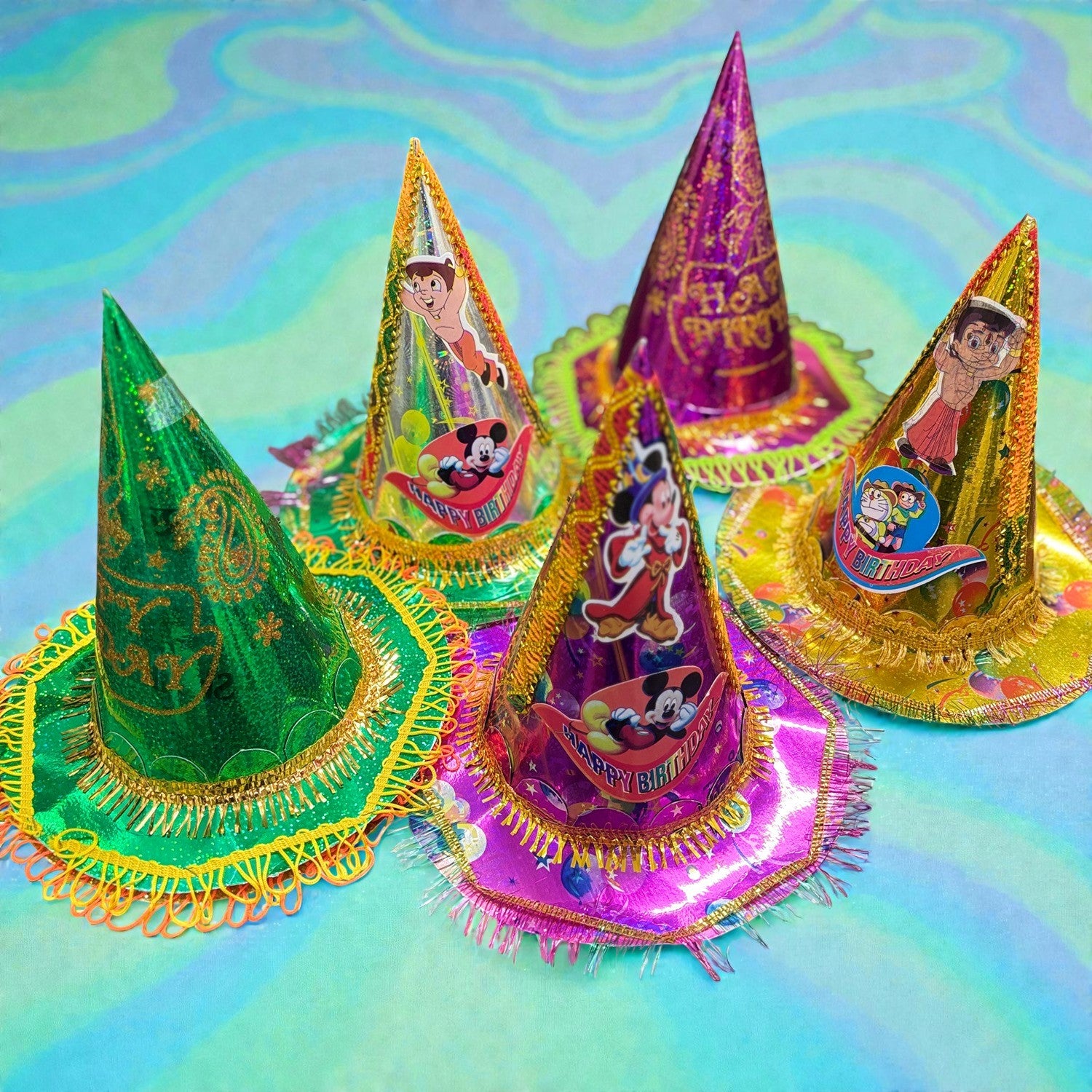 Birthday Caps for Kids | Happy Birthday Party Caps for Kids | Colorful Birthday Cap for Kids Celebration | Birtday Party Caps for Home & School Parties