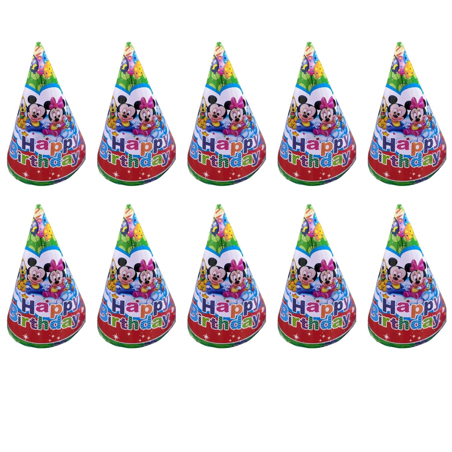 Birthday Caps for Girls | Happy Birthday Party Caps for Kids | Colorful Birthday Party Cap for Kids Celebration | Party Caps for Home & School Parties - Apkamart #Style_Pack Of 10