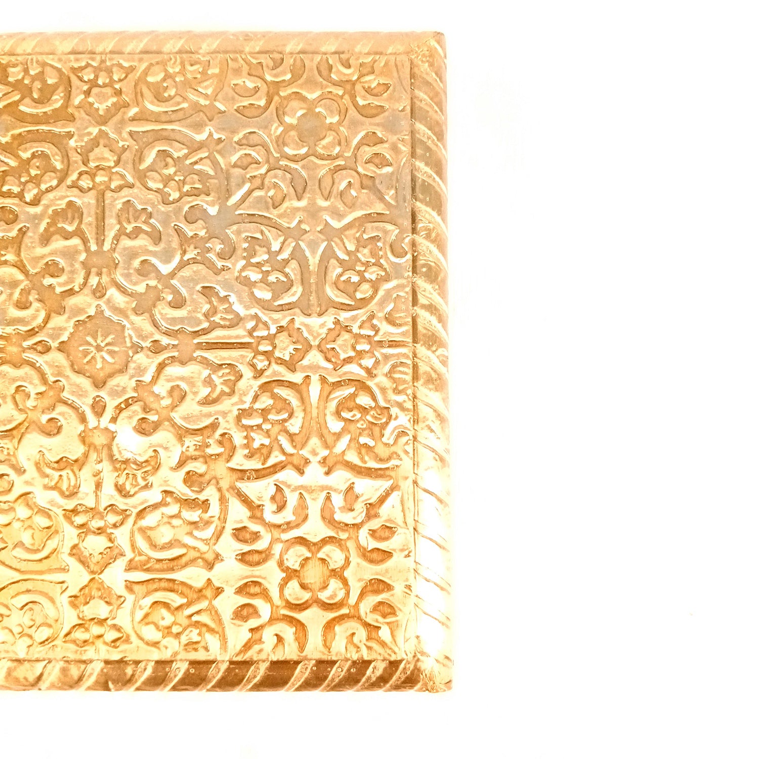 Puja Chowki Brass Bajot | Wooden Pooja Choki | Decorative Patla - For Home, Aasan for God Idol, Temple, Mandir Decor & Gifts - 5 Inch - Apkamart