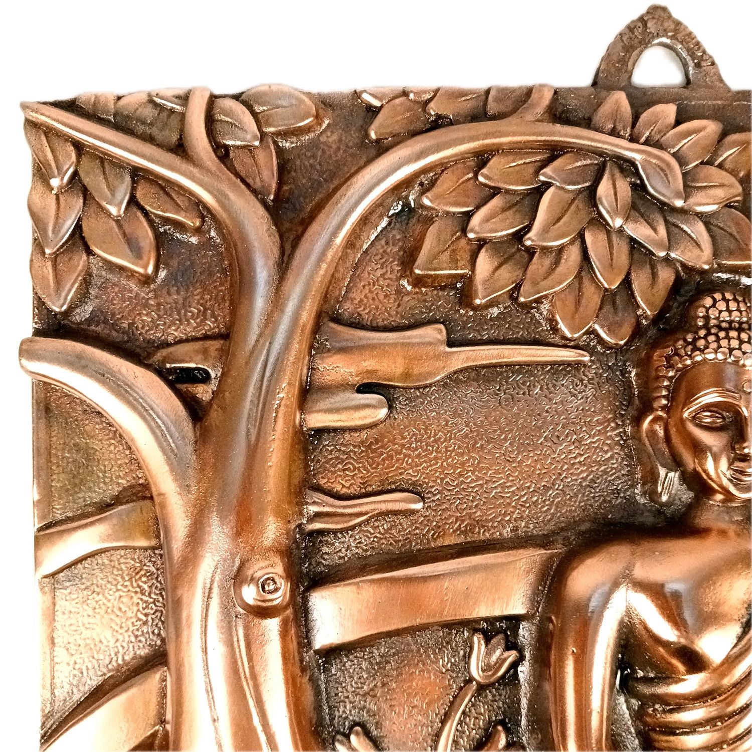 Buddha Meditating Metal Wall Hanging Home Decor - 17 Inch - Apkamart